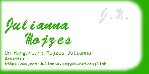 julianna mojzes business card